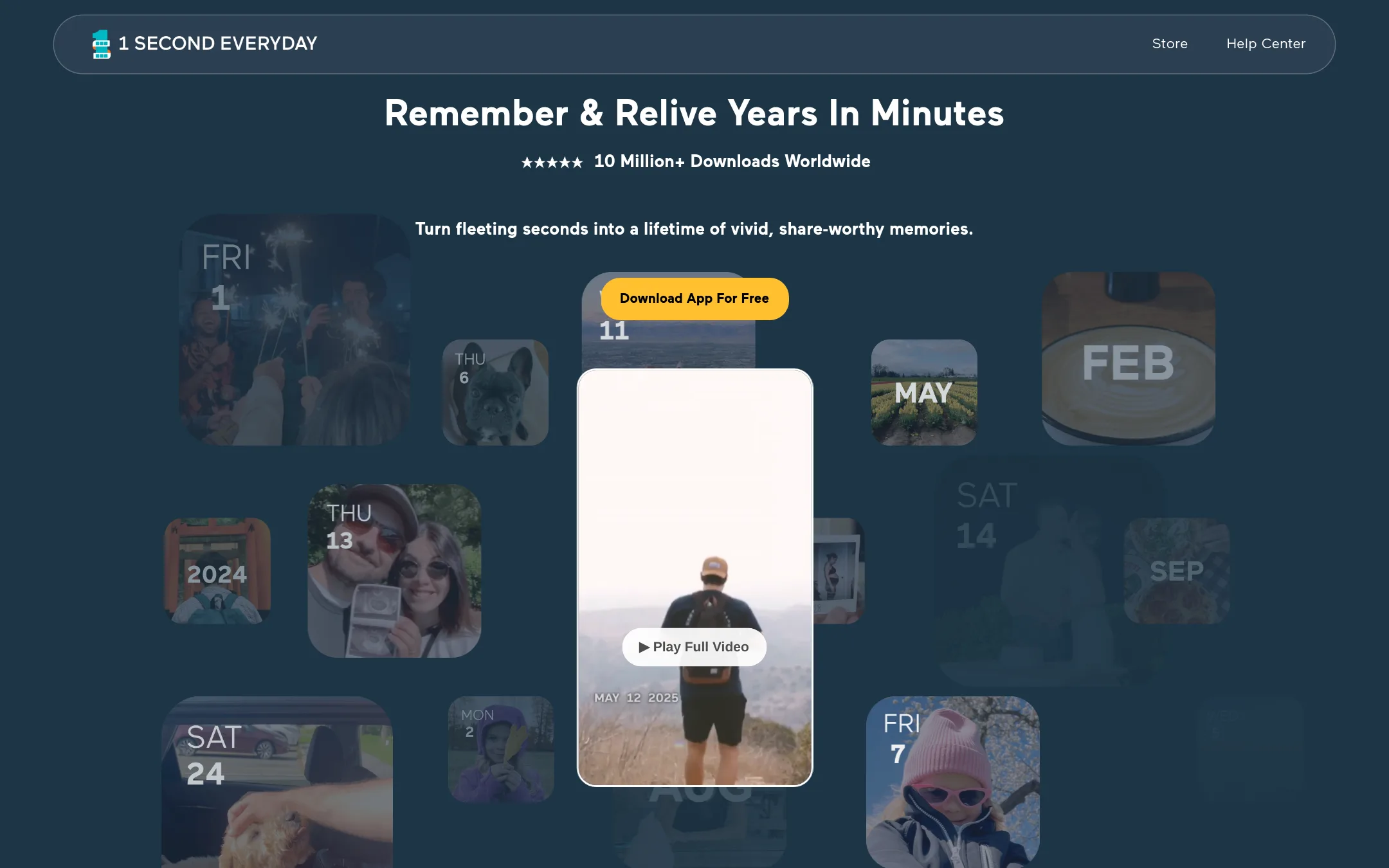 1 Second Everyday homepage