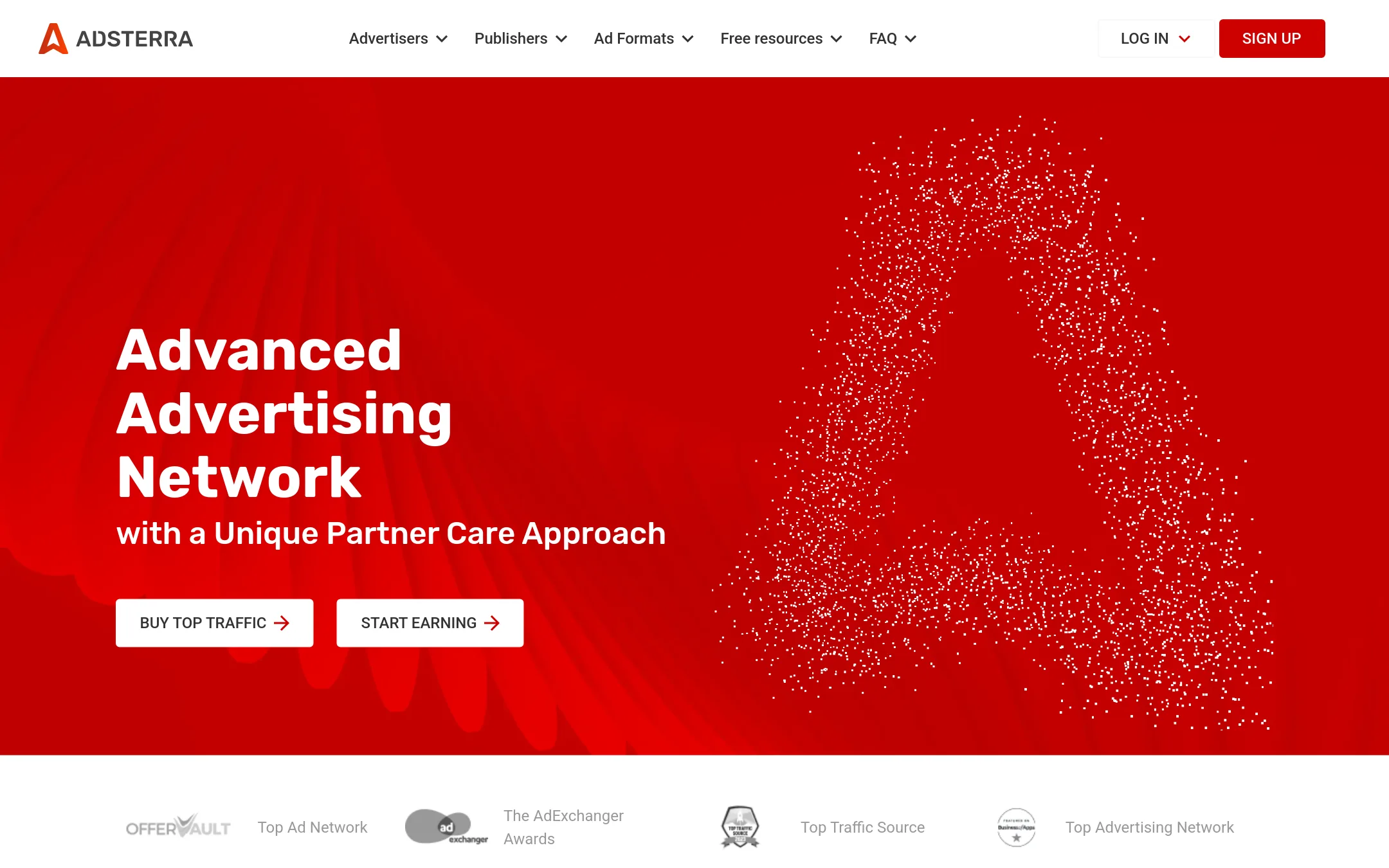 Adsterra homepage