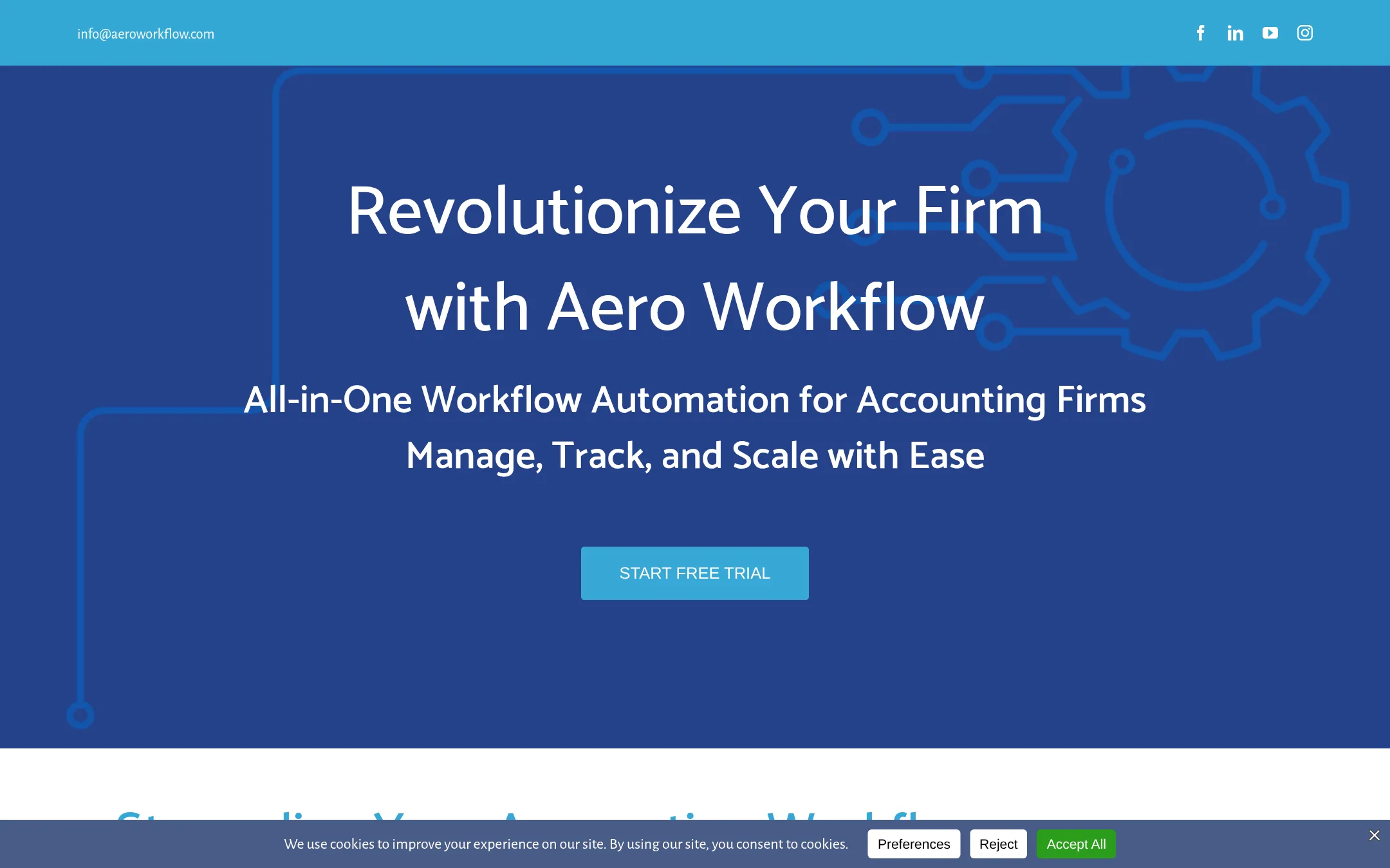 Aero Workflow homepage