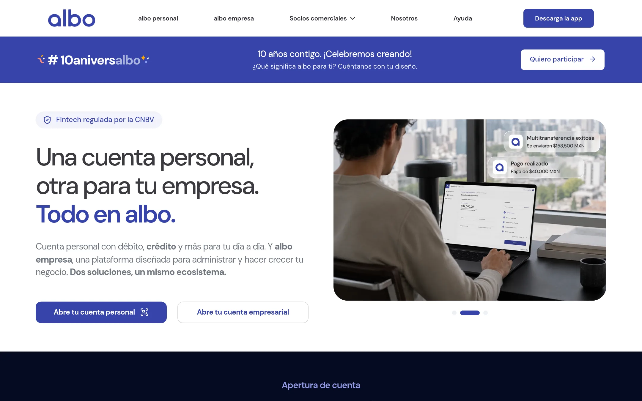 Albo homepage