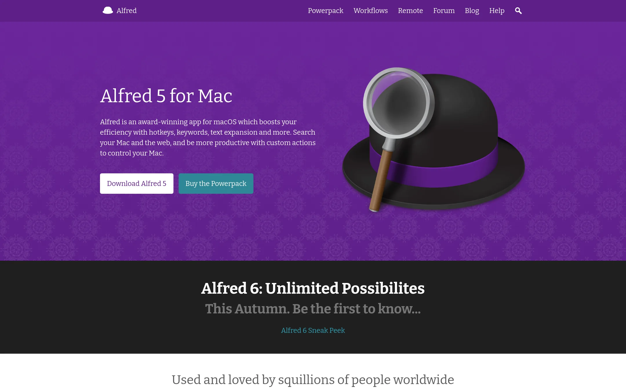 Alfred homepage