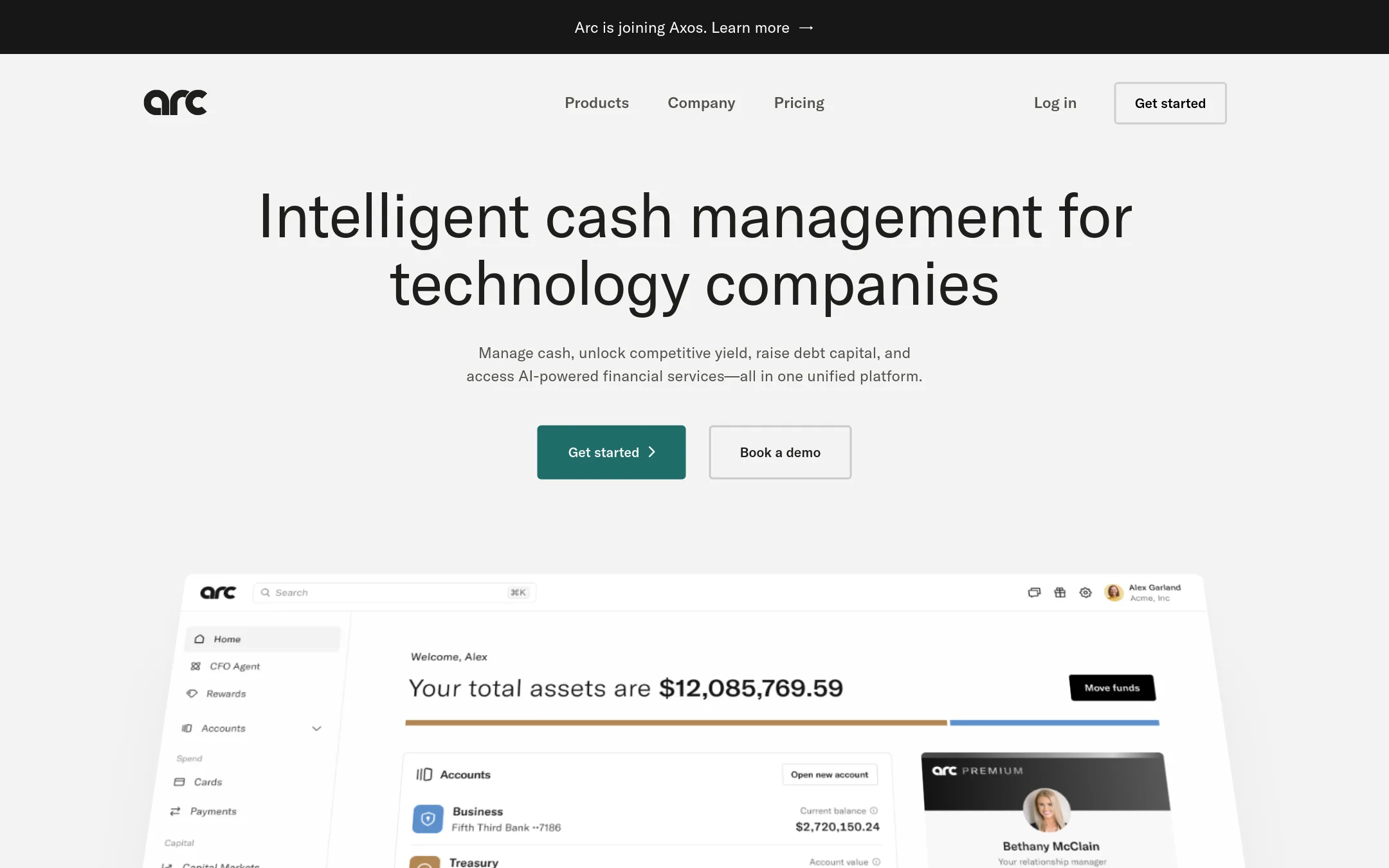Arc homepage