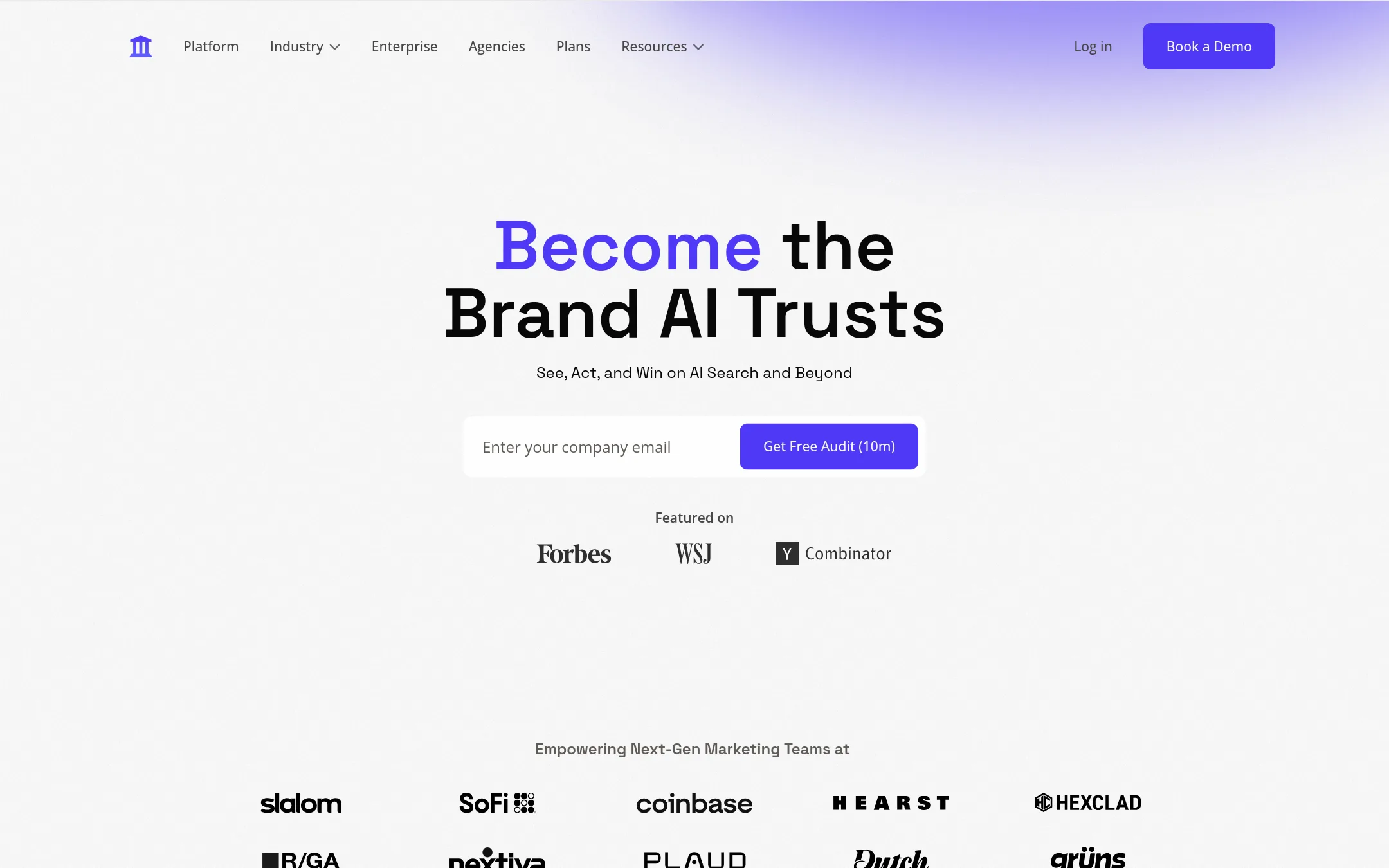 AthenaHQ homepage