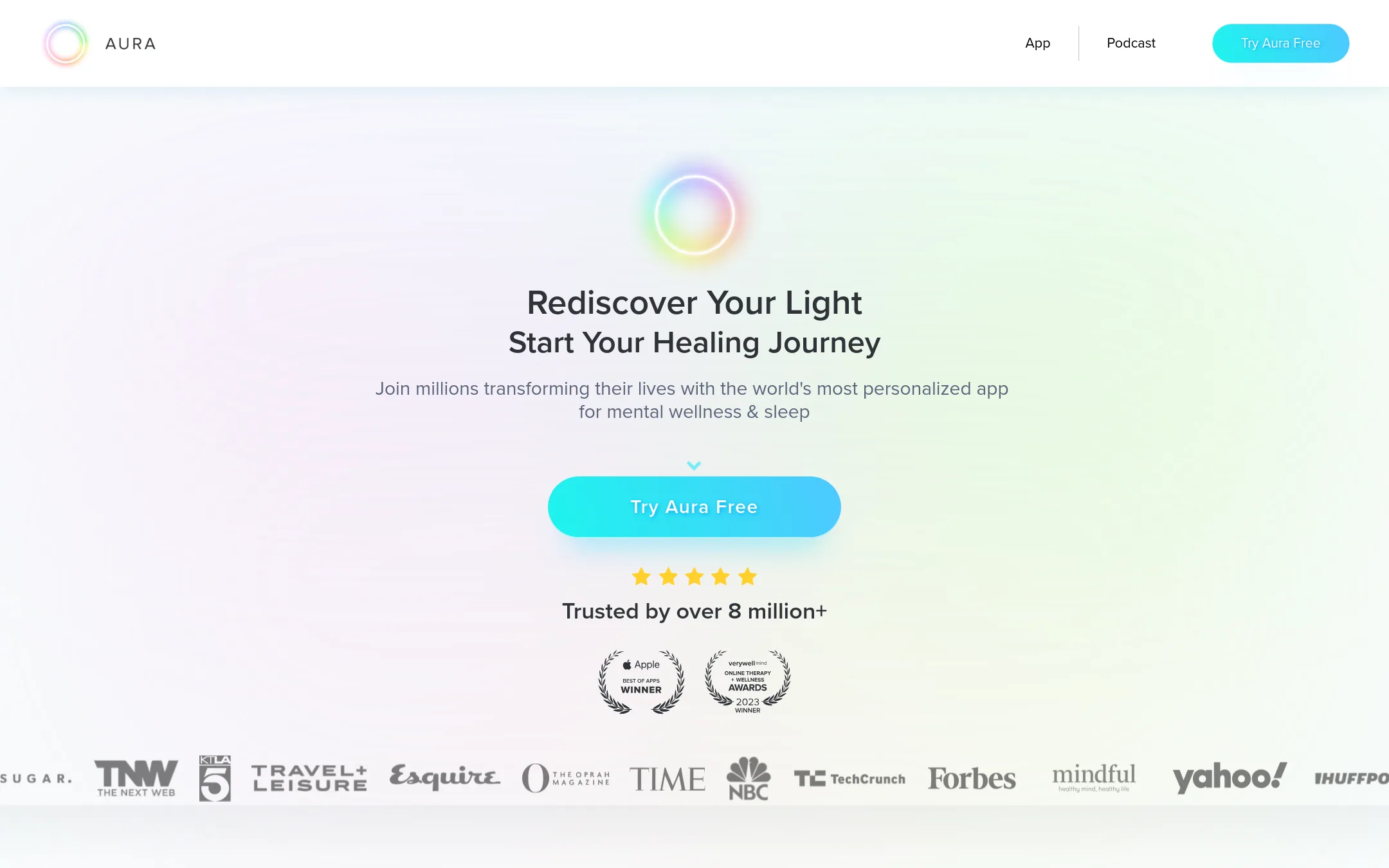 Aura homepage