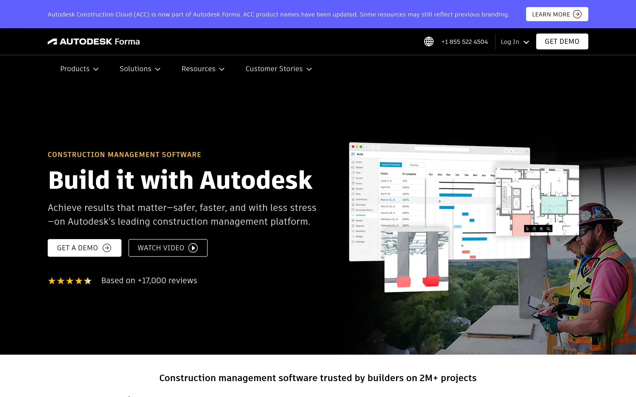 Autodesk Construction Cloud homepage