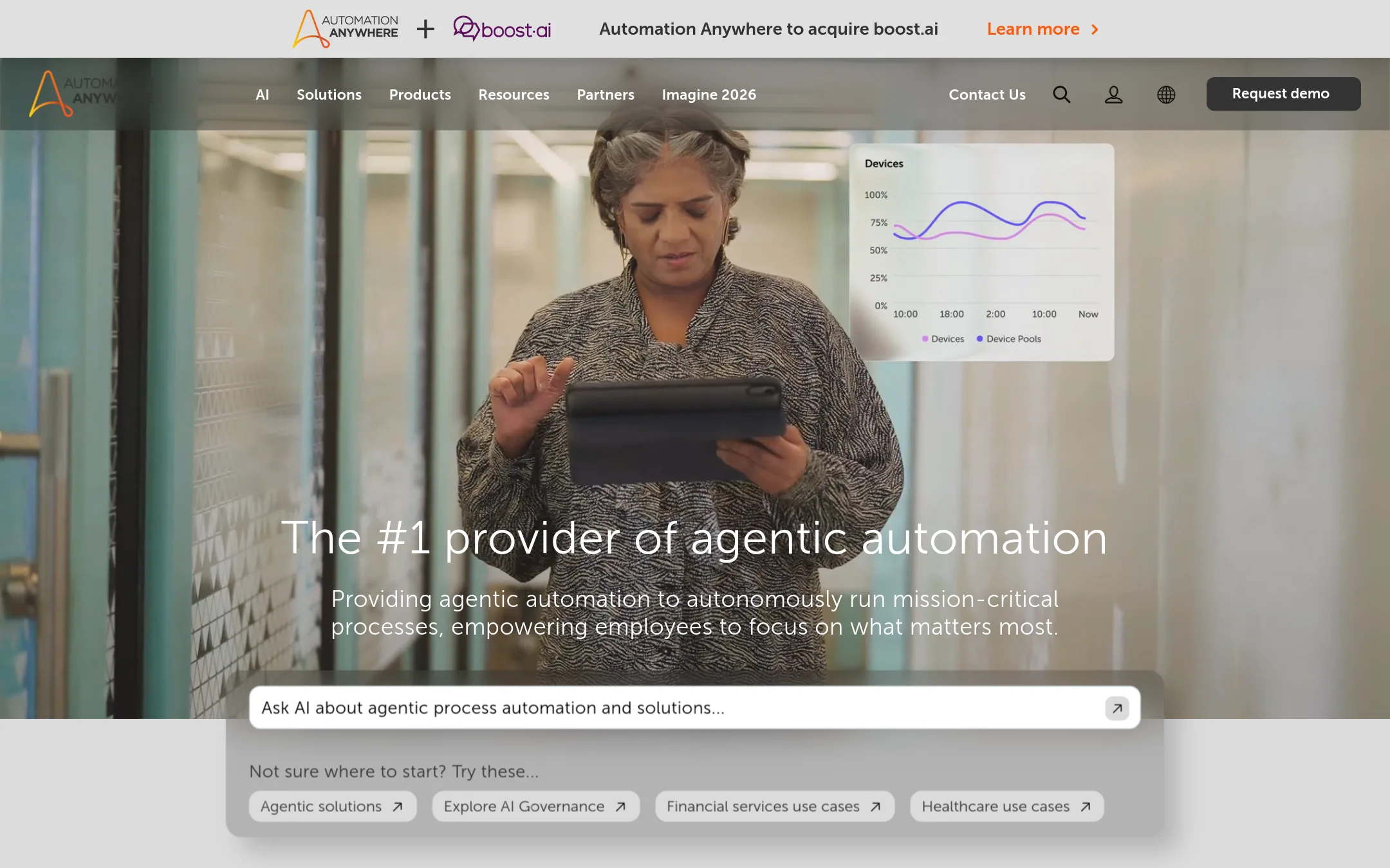 Automation Anywhere homepage