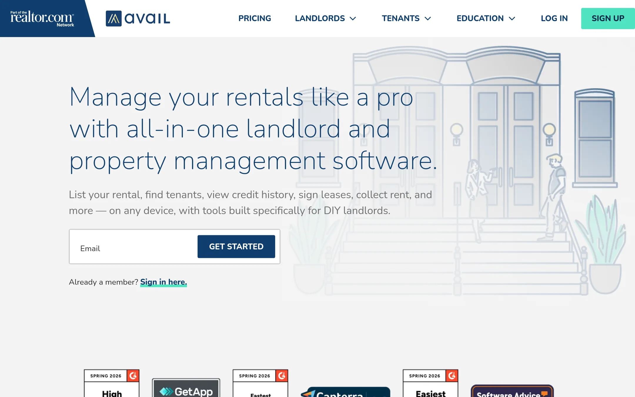 Avail homepage