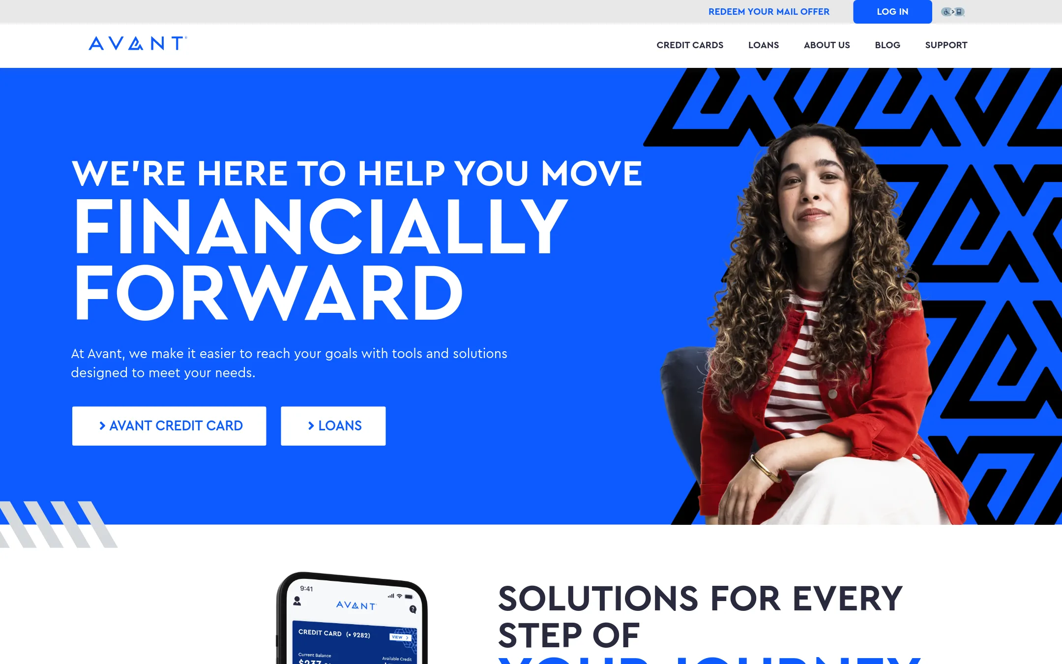 Avant homepage