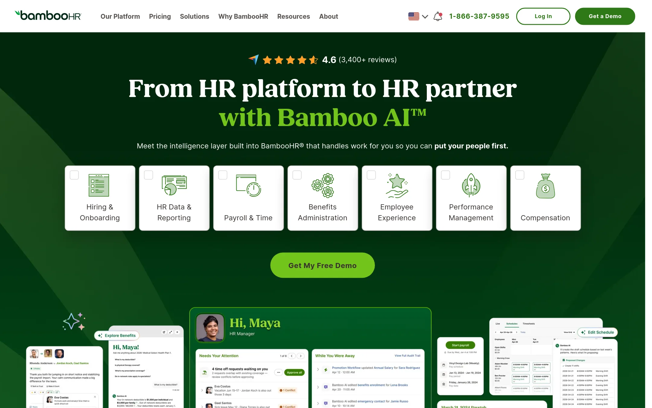 BambooHR homepage