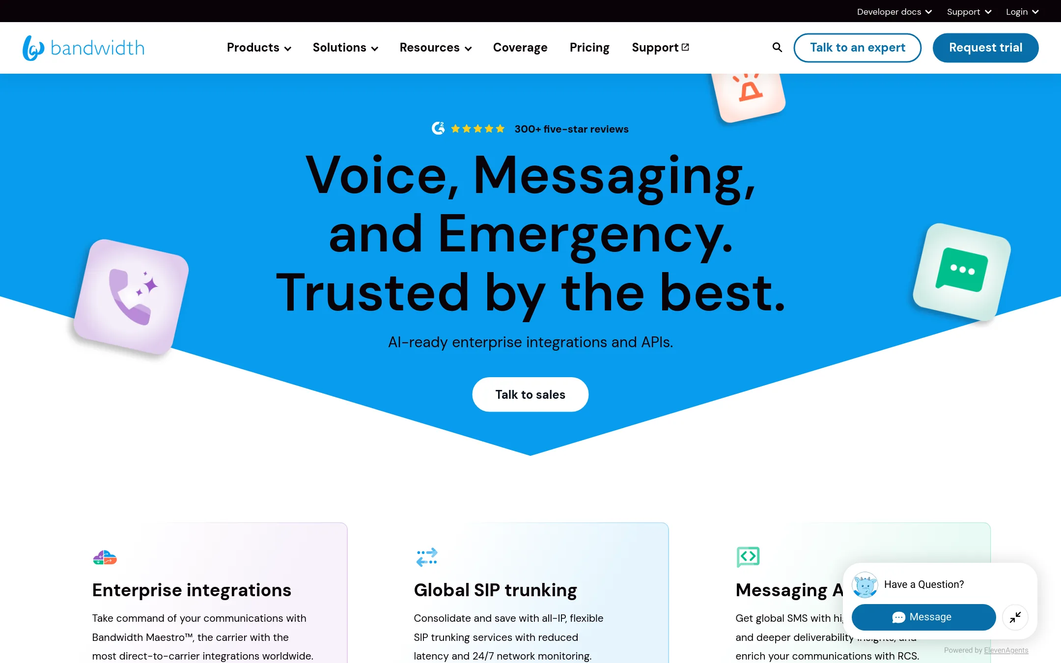 Bandwidth homepage
