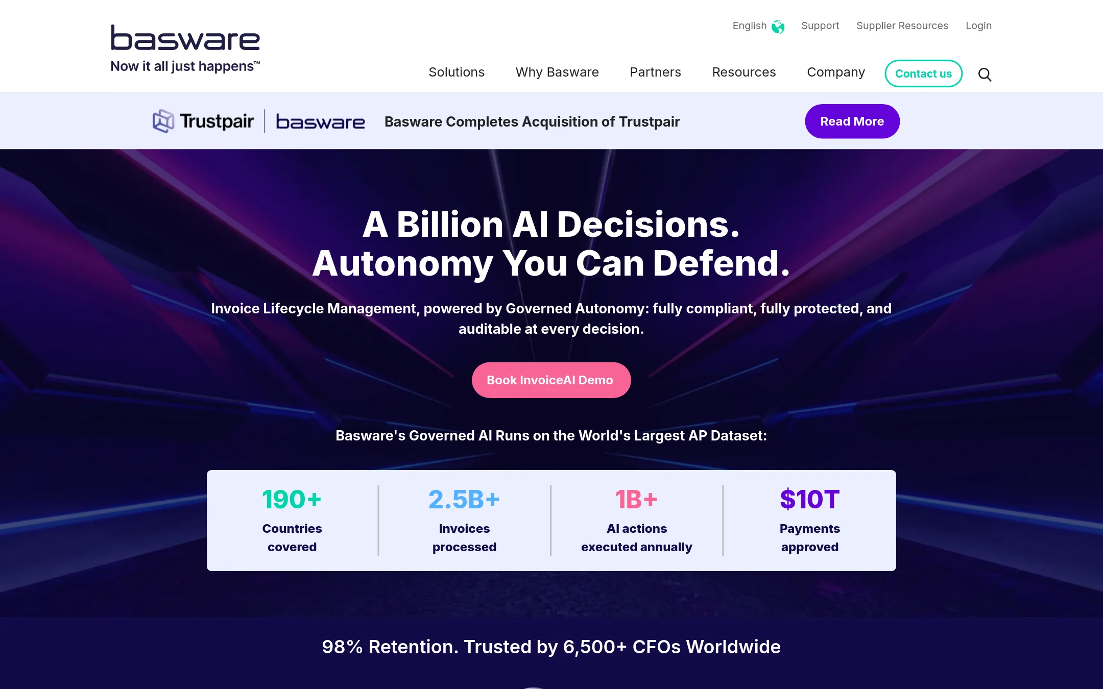 Basware homepage