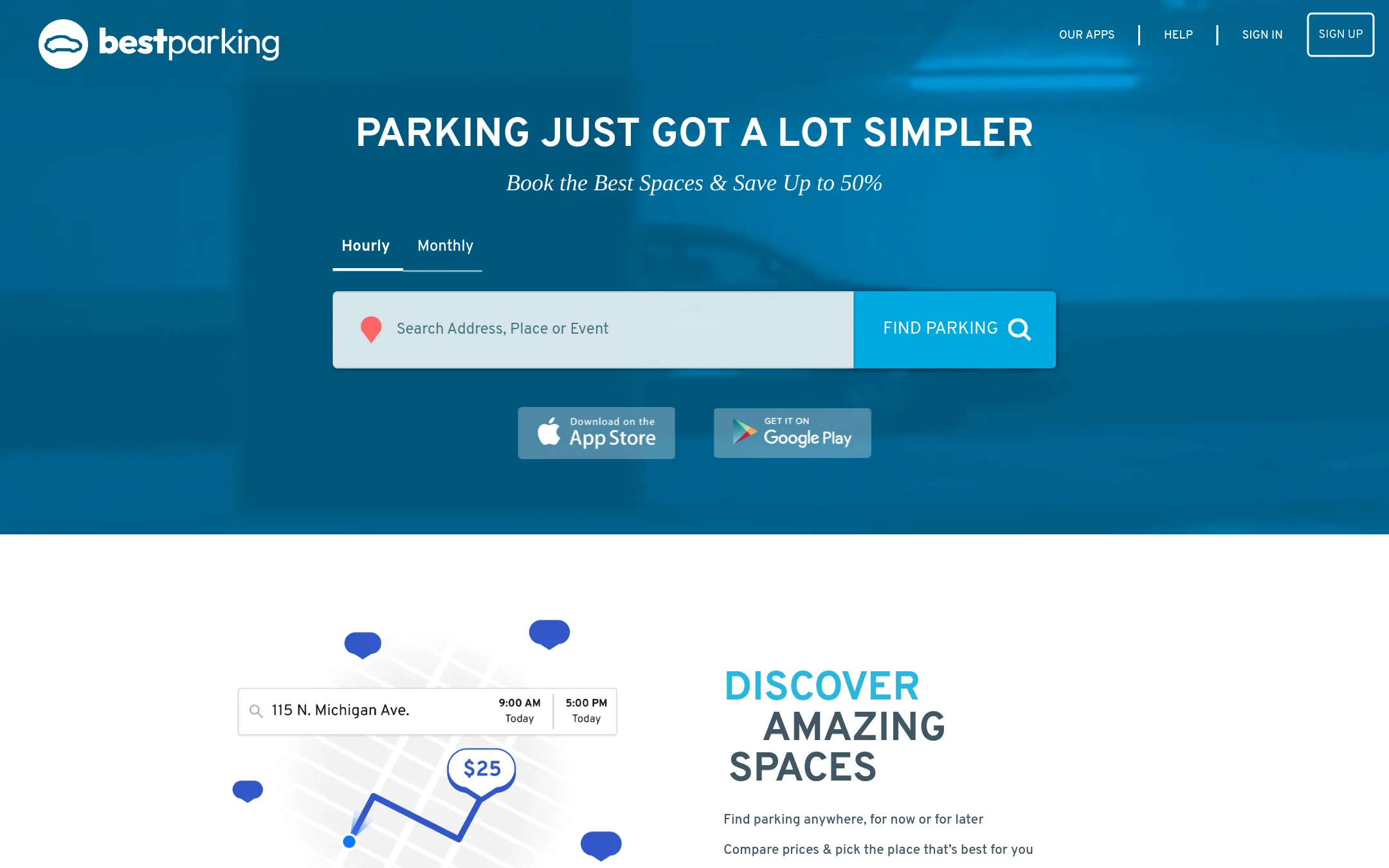 BestParking homepage