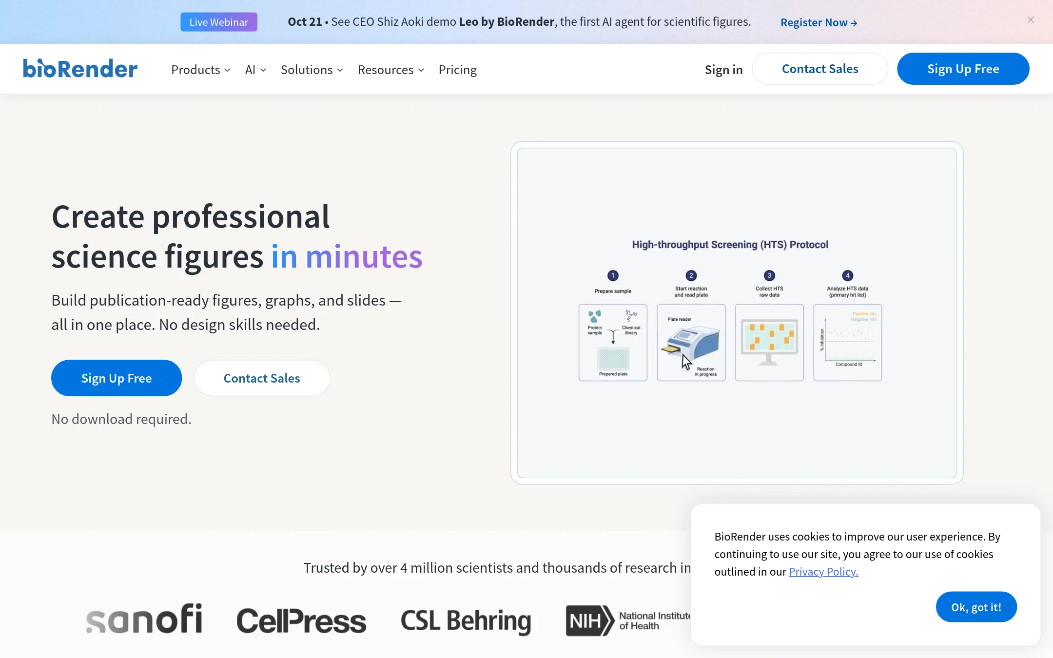 BioRender homepage