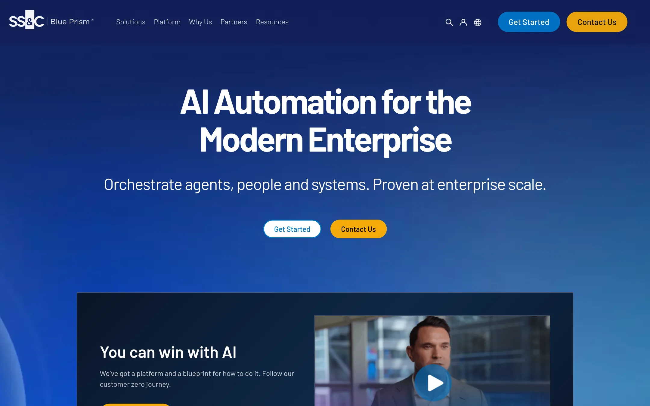 Blue Prism homepage