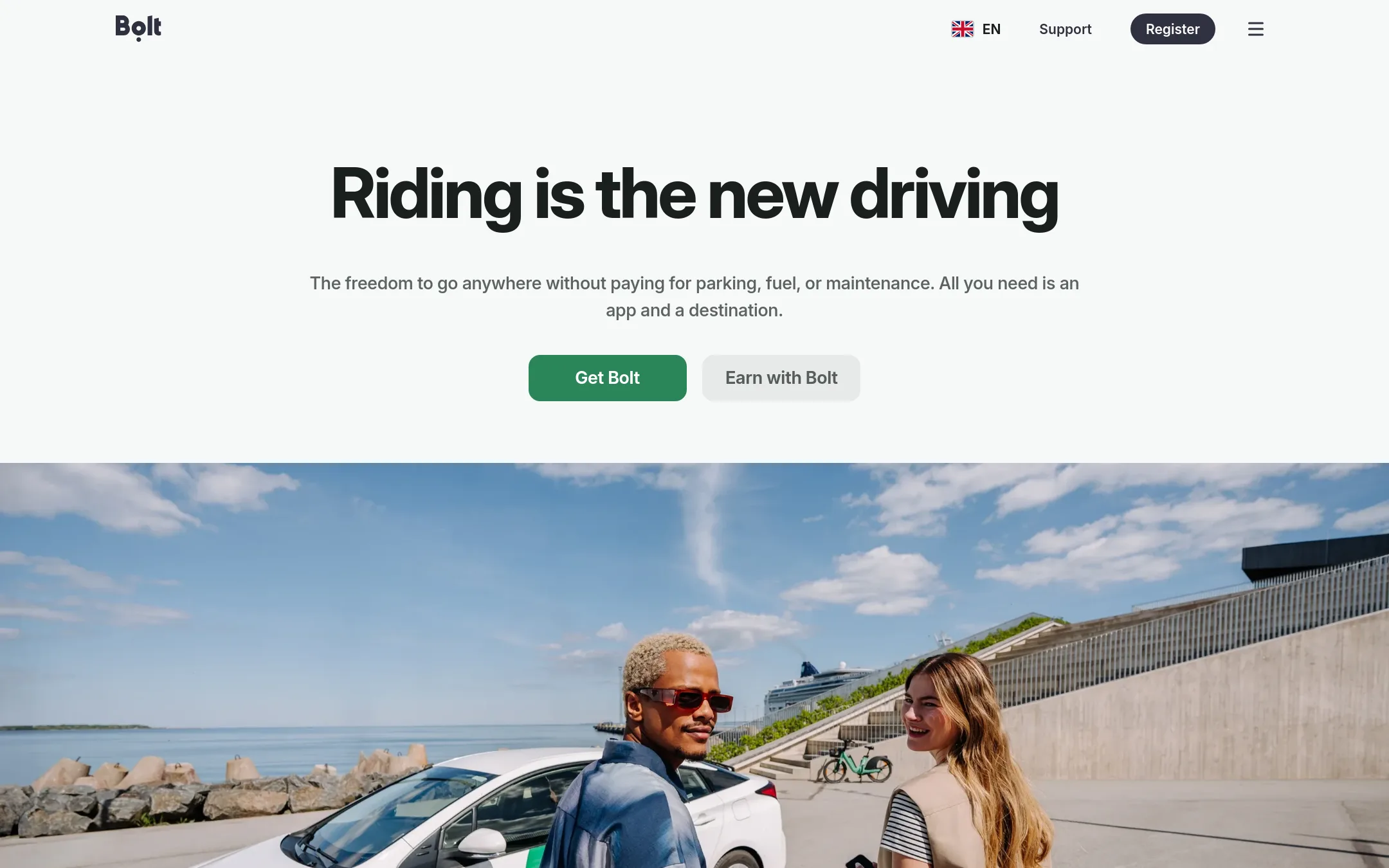Bolt homepage