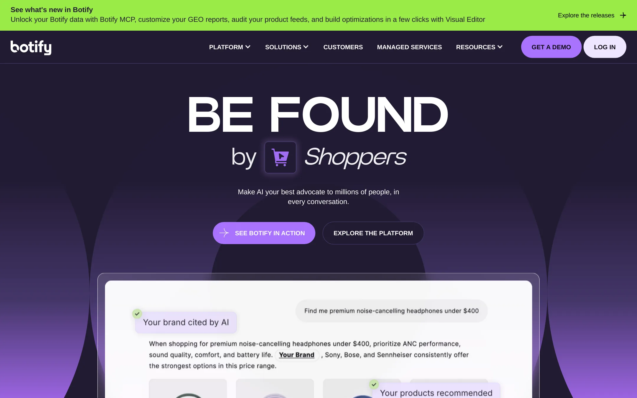 Botify homepage