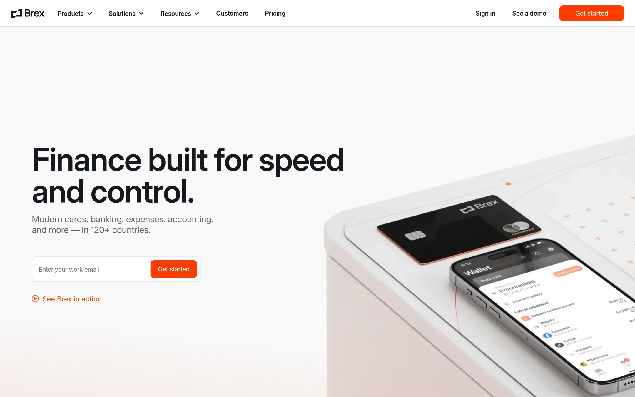 Brex homepage