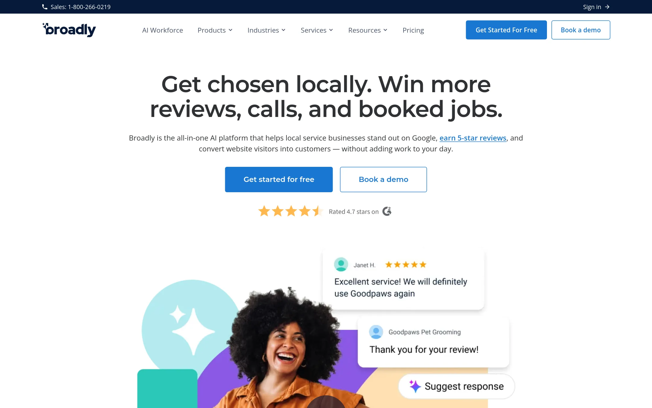 Broadly homepage