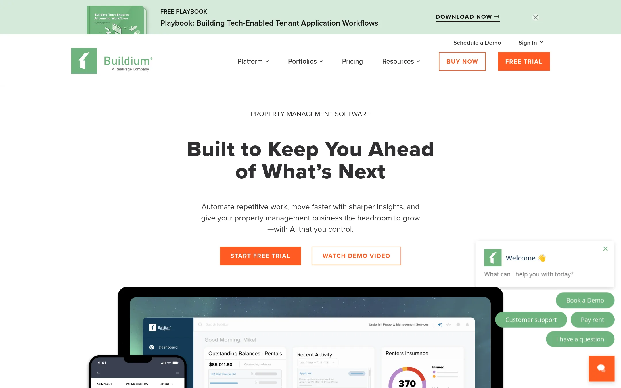 Buildium homepage