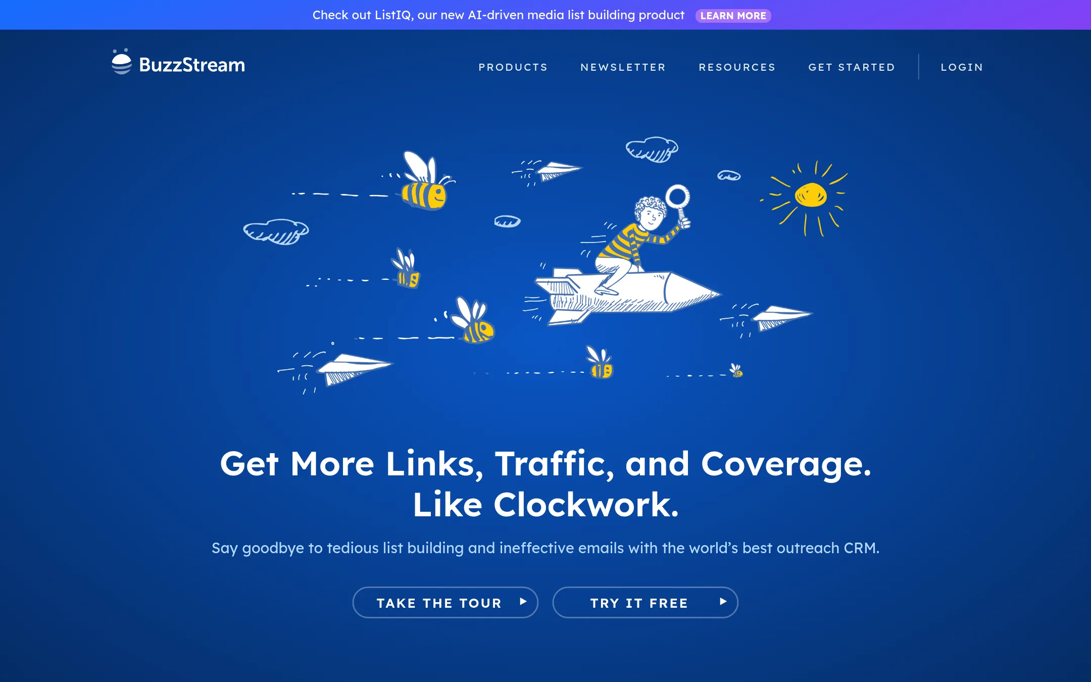 BuzzStream homepage