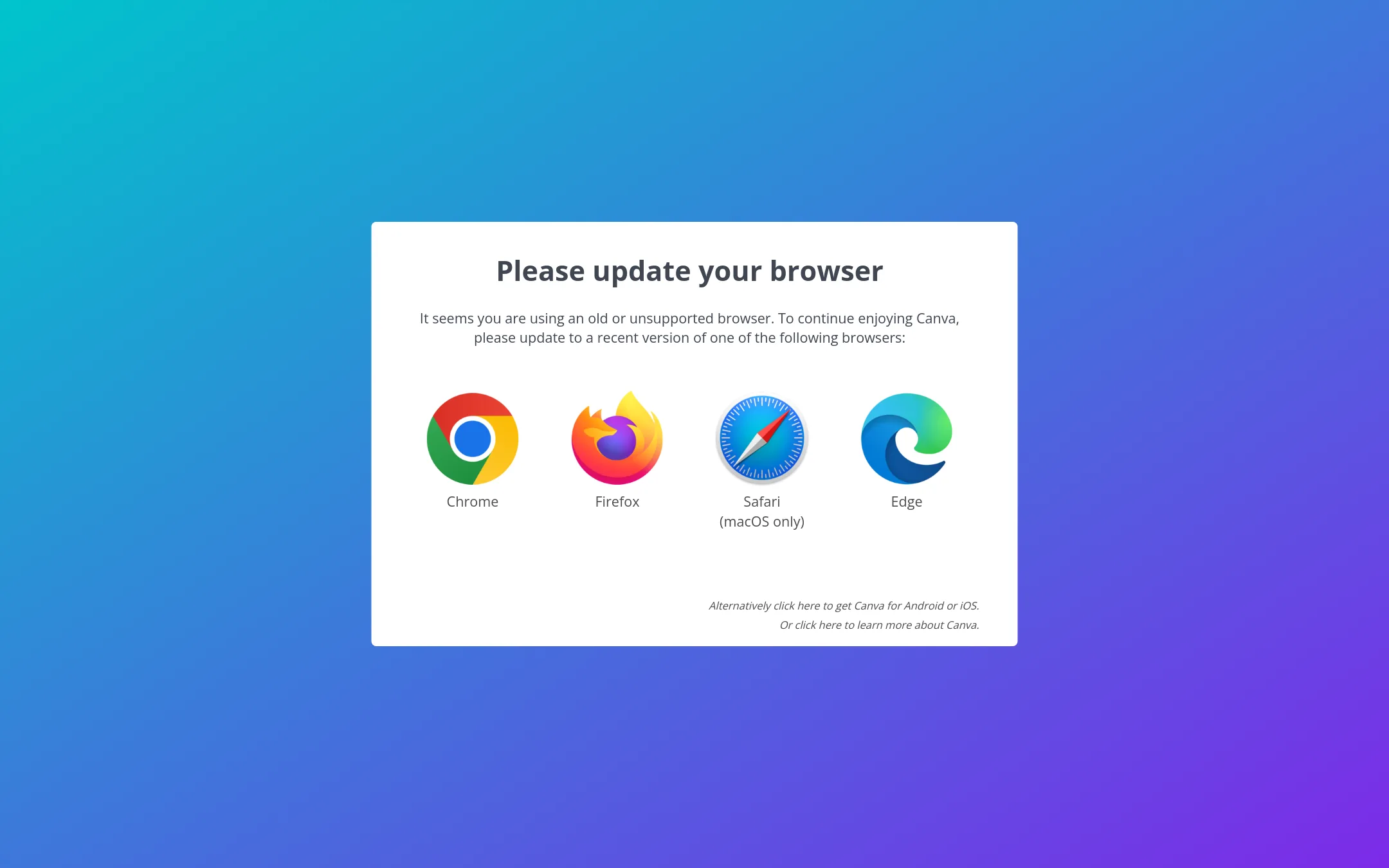 Canva Whiteboards homepage