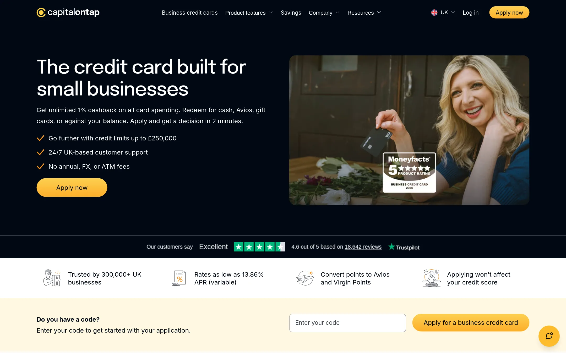 Capital on Tap homepage