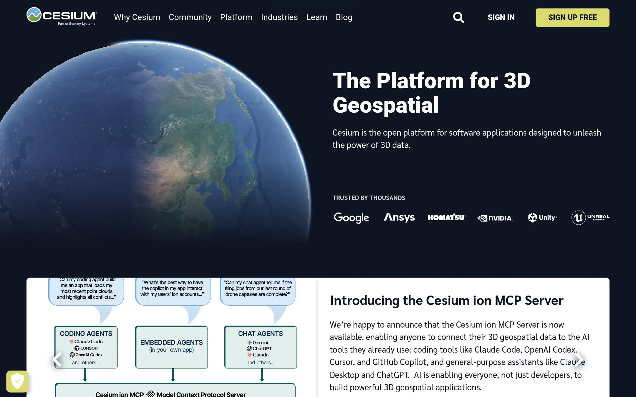 Cesium homepage