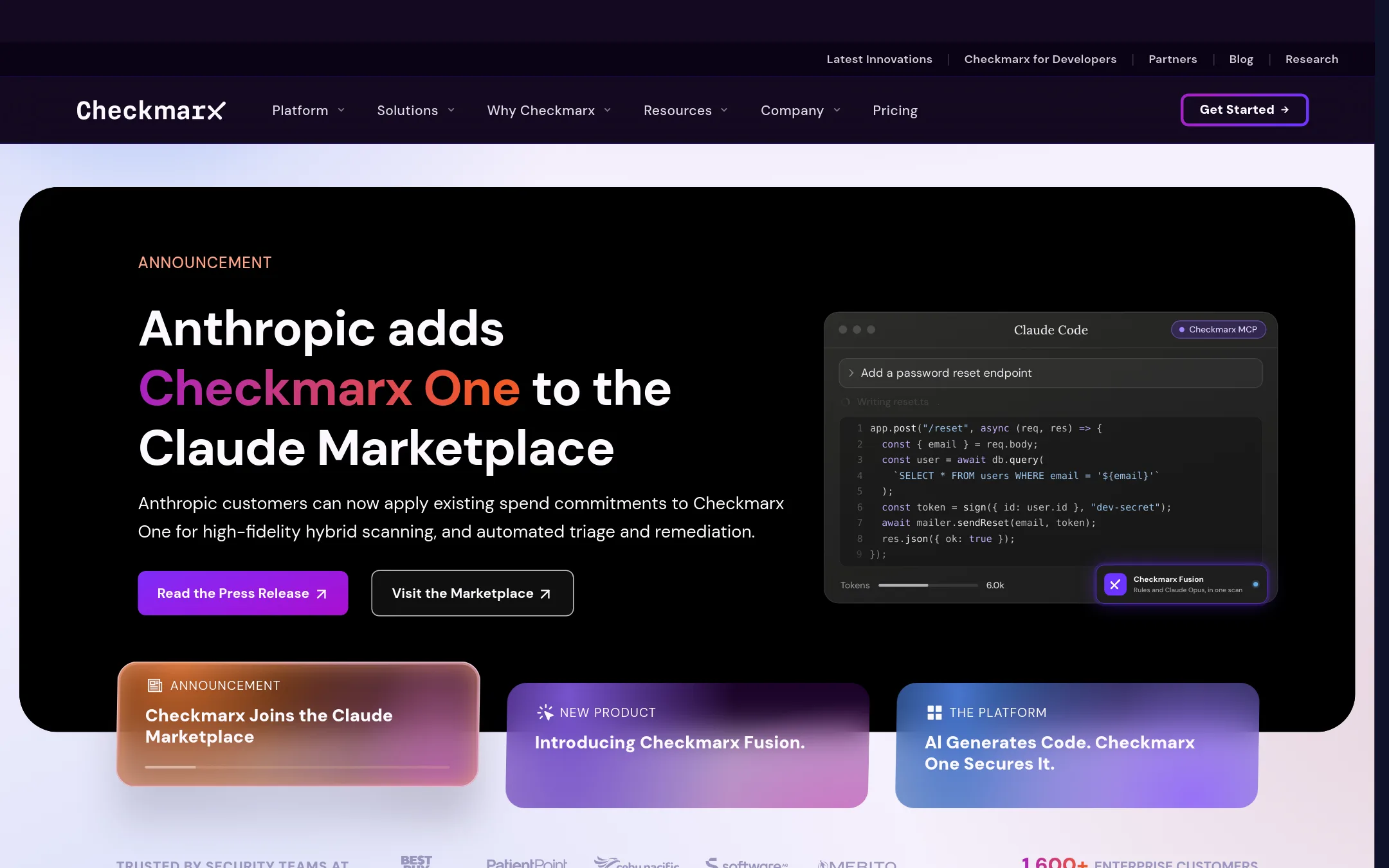 Checkmarx homepage