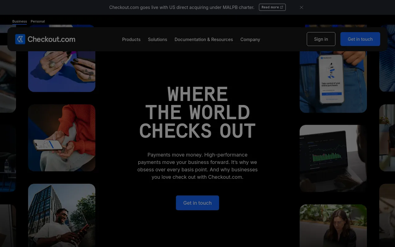 Checkout.com homepage