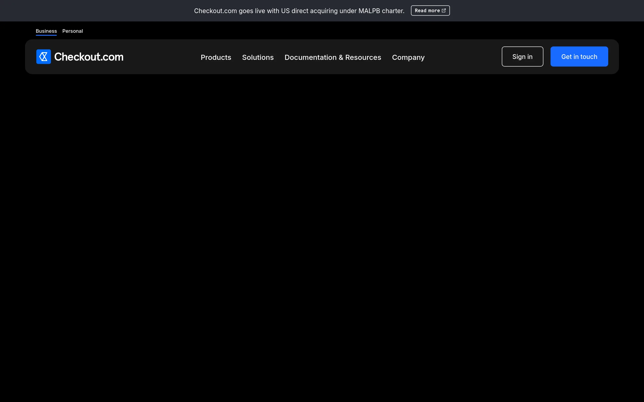 Checkout.com homepage