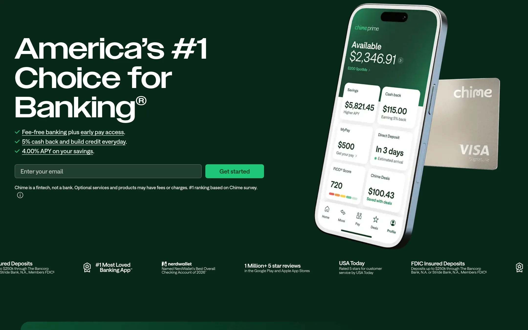 Chime homepage