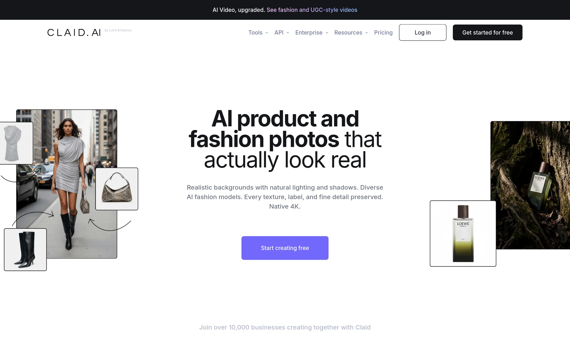 Claid.ai homepage