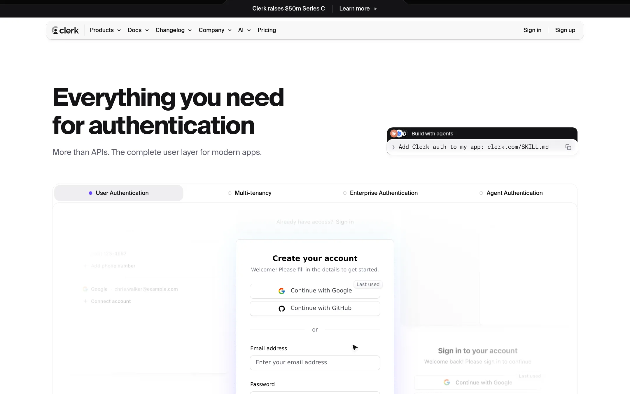 Clerk homepage