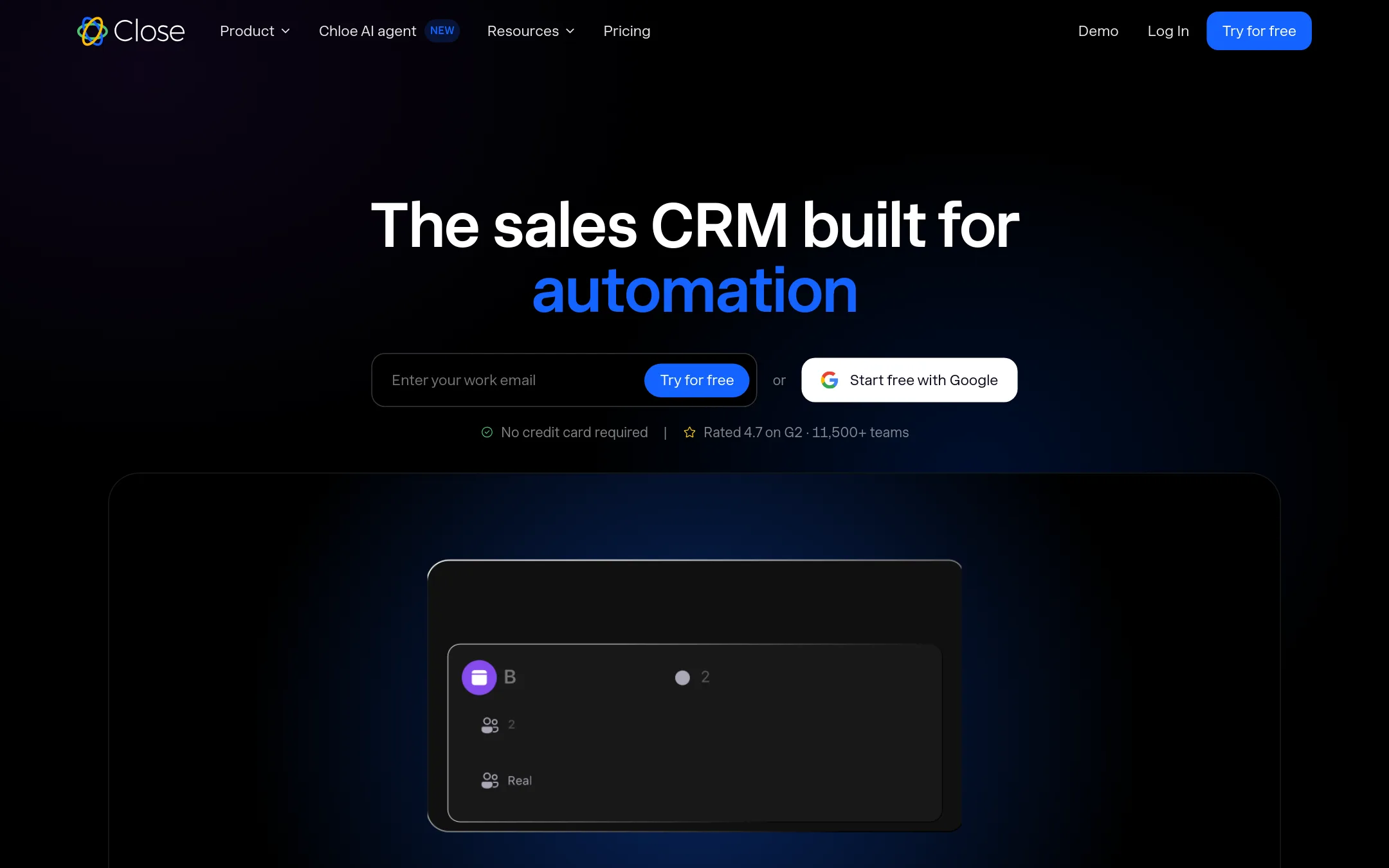 Close homepage