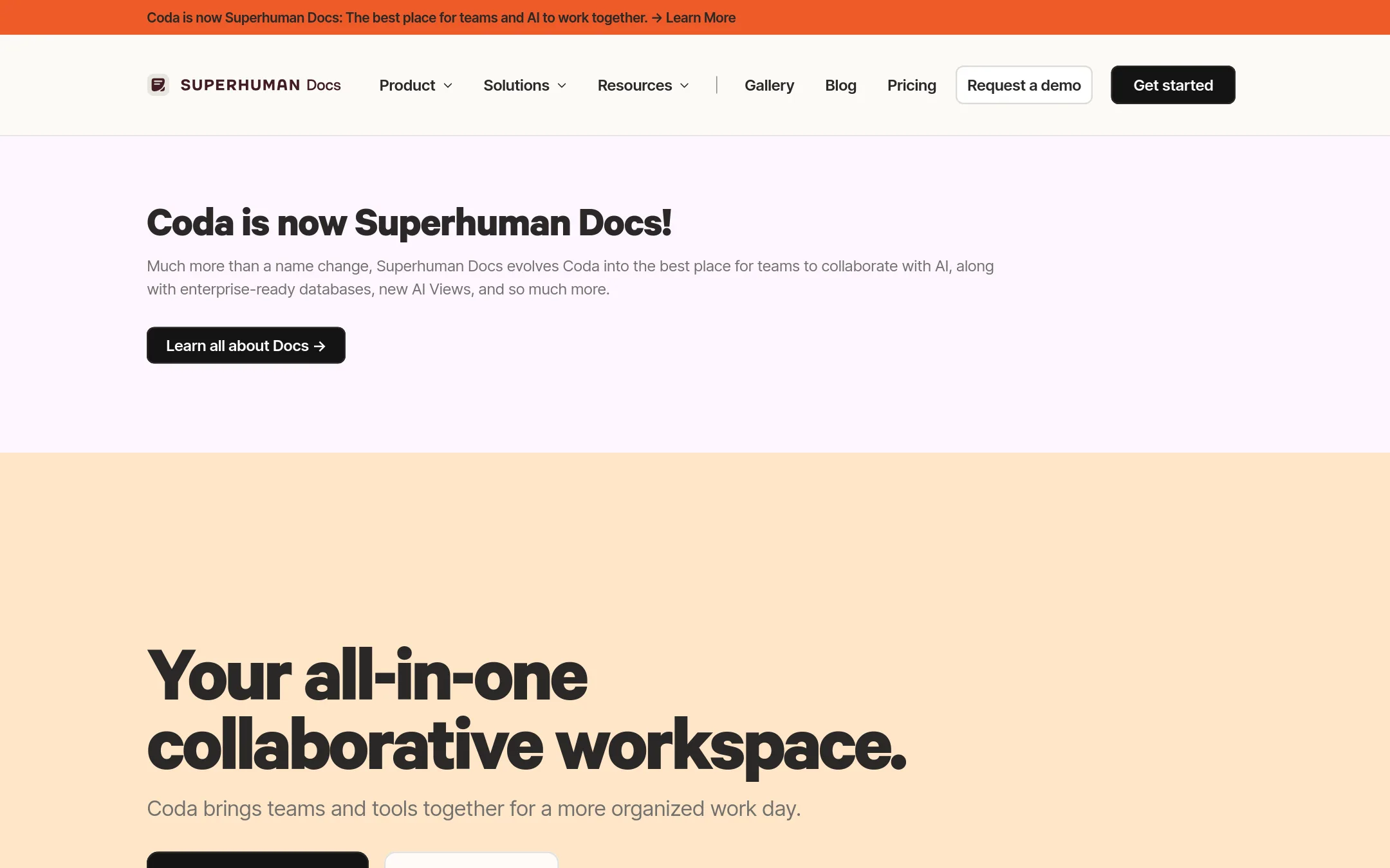 Coda homepage