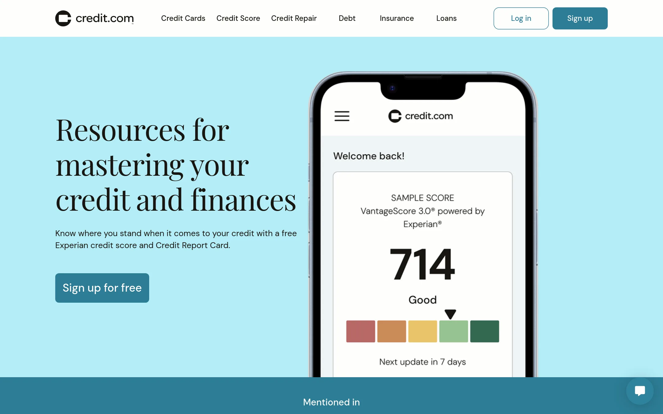 Credit.com homepage