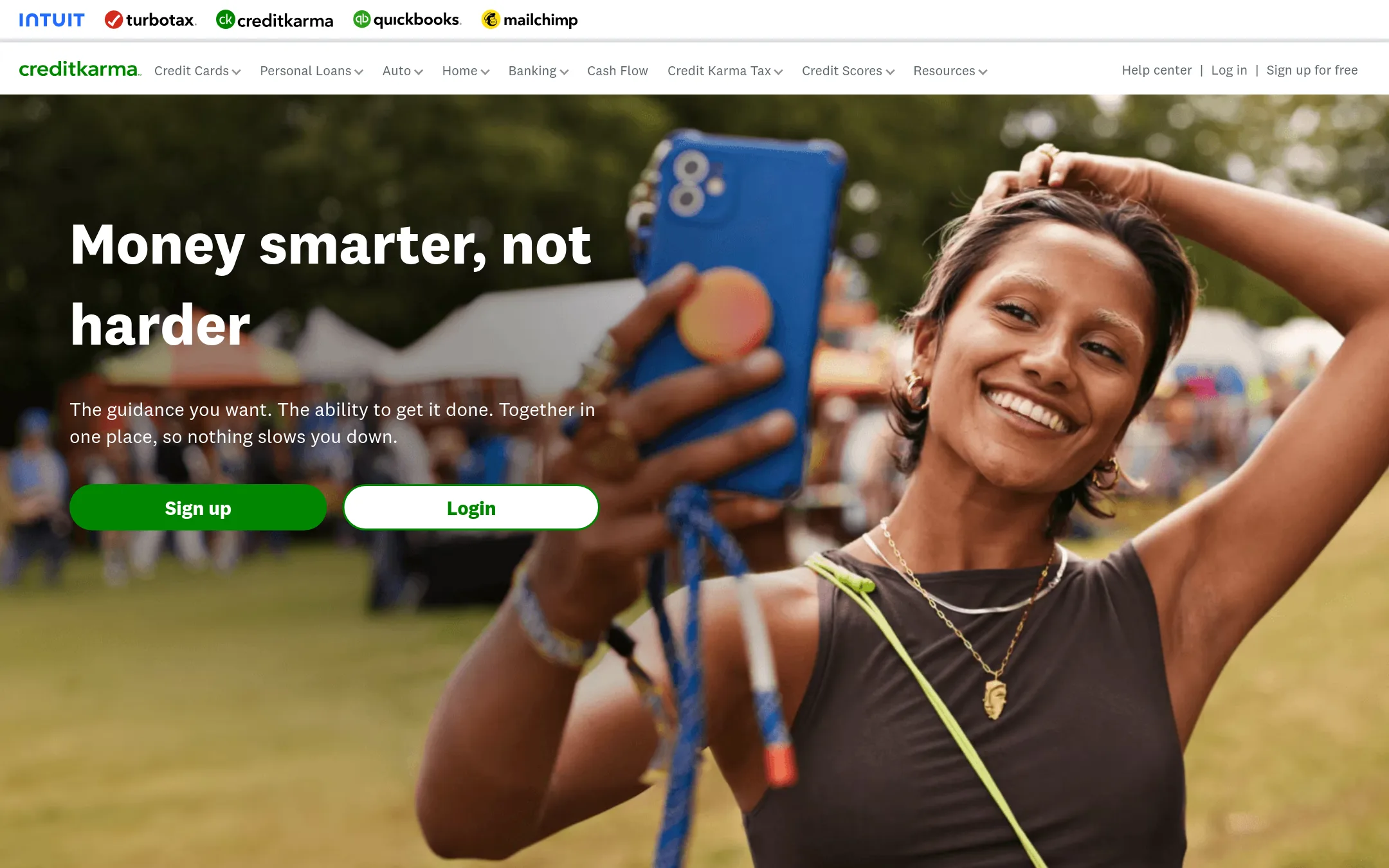 Credit Karma homepage