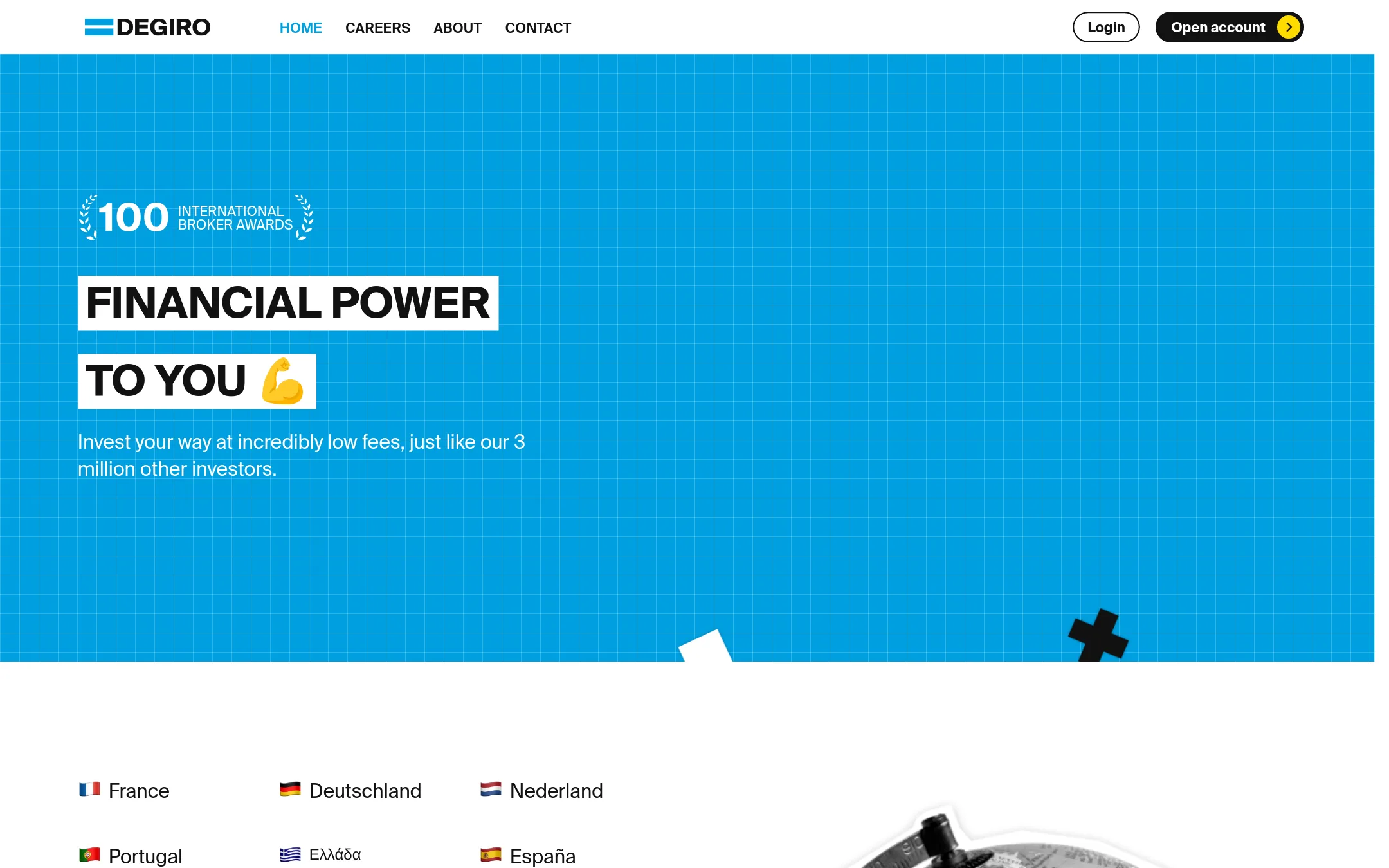 Degiro homepage