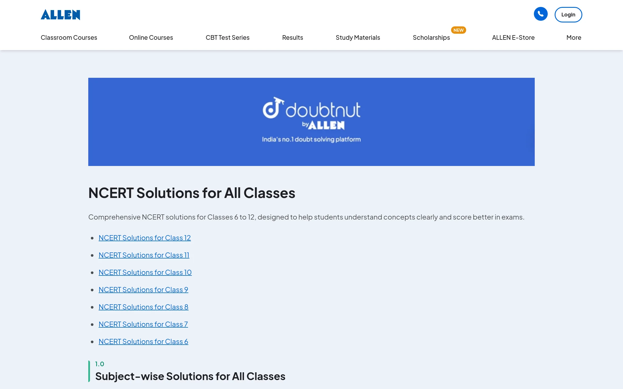 Doubtnut homepage