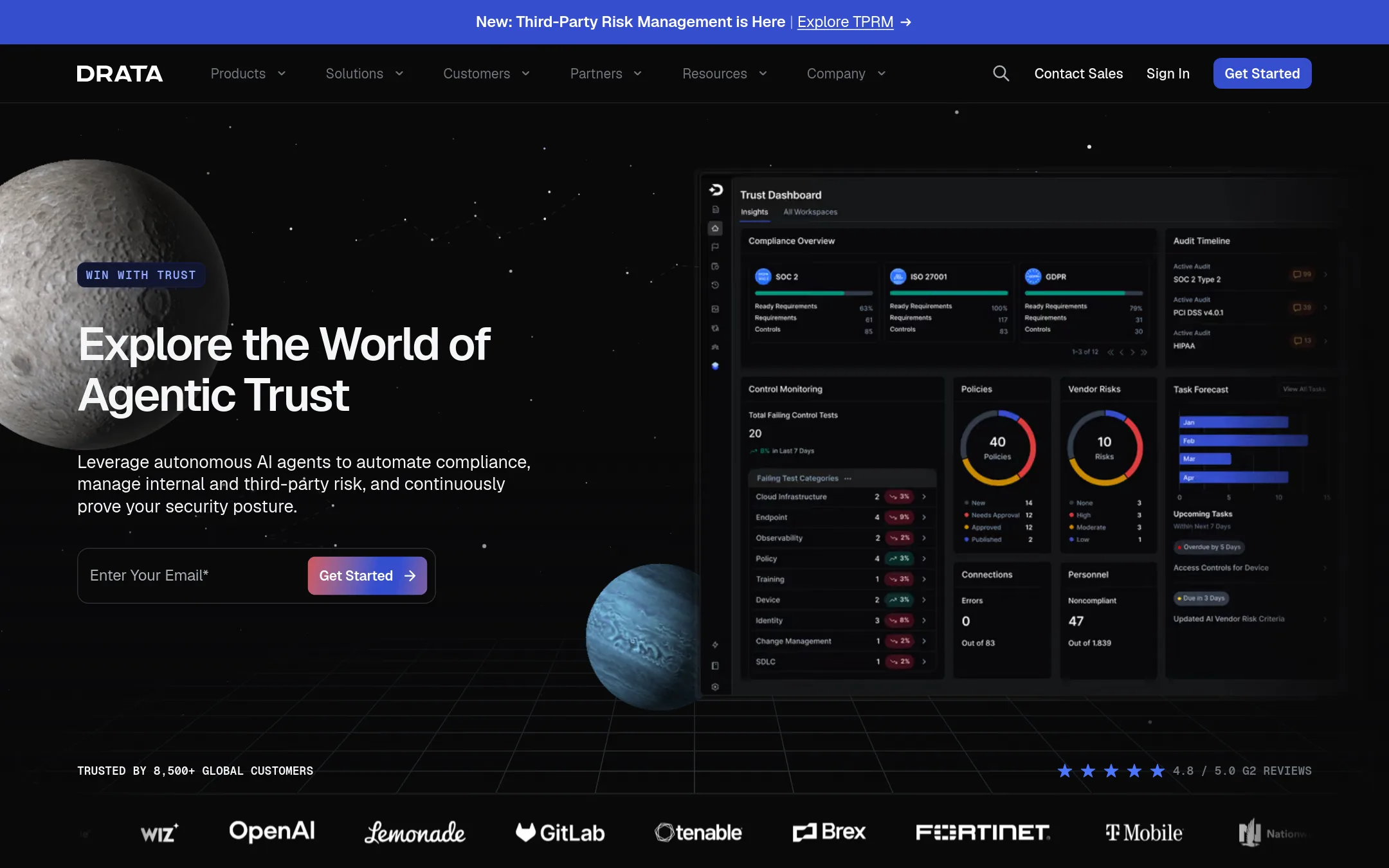 Drata homepage