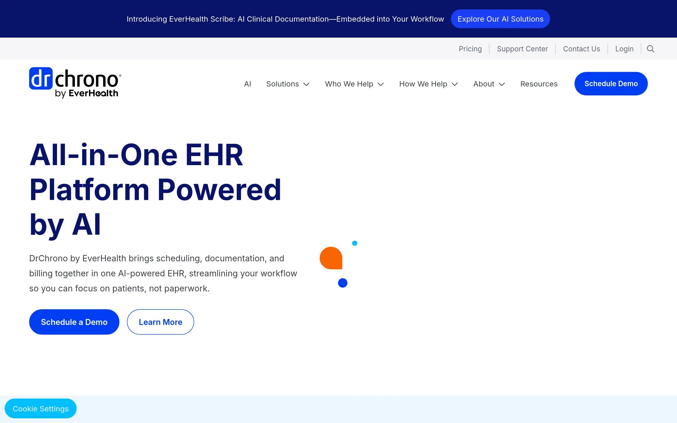 DrChrono homepage
