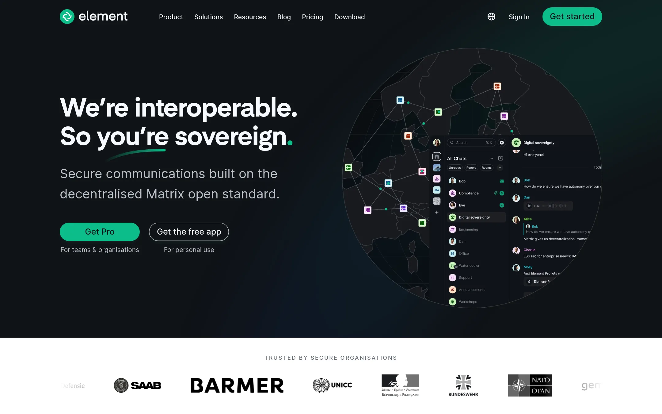 Element homepage