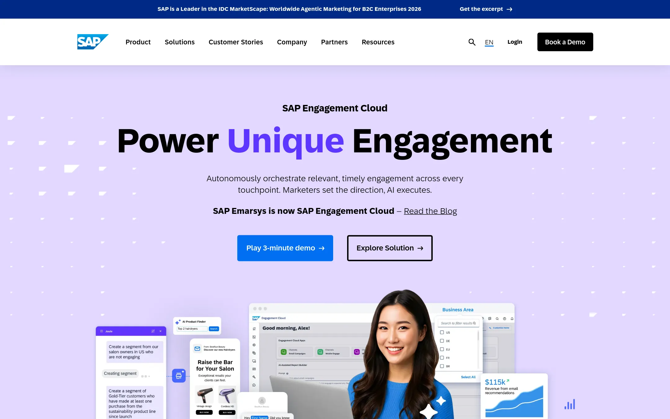 Emarsys homepage