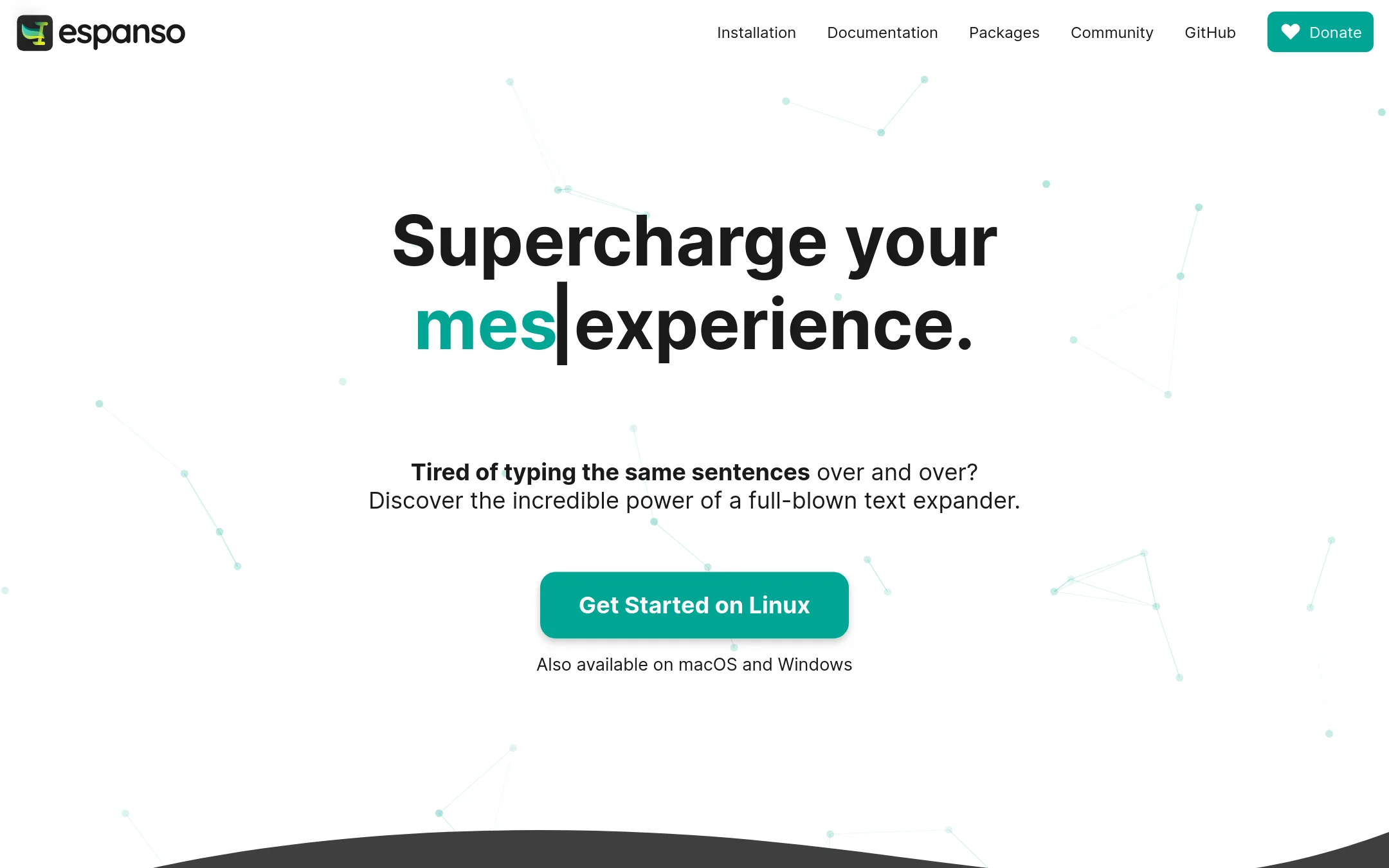 Espanso homepage