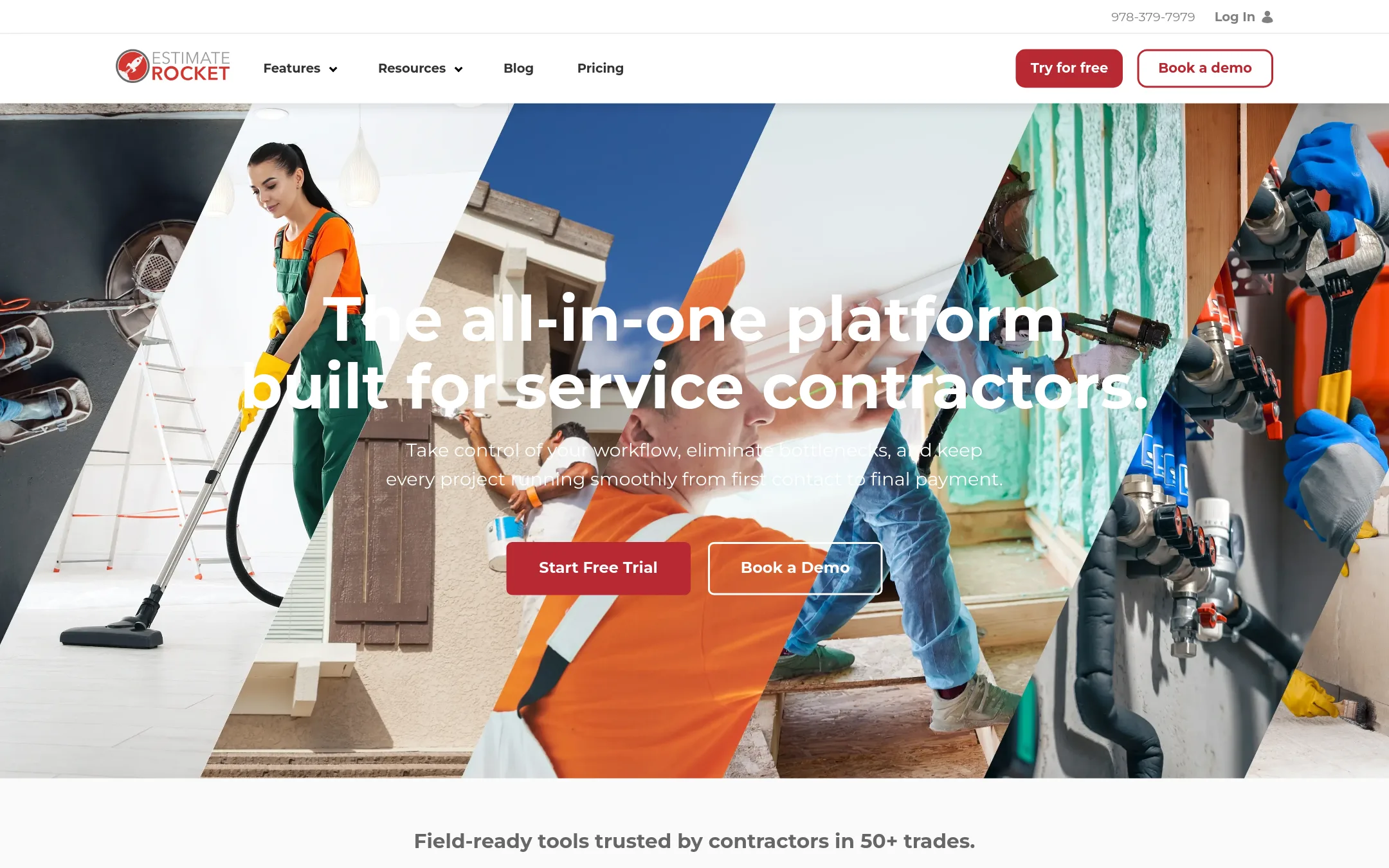 Estimate Rocket homepage