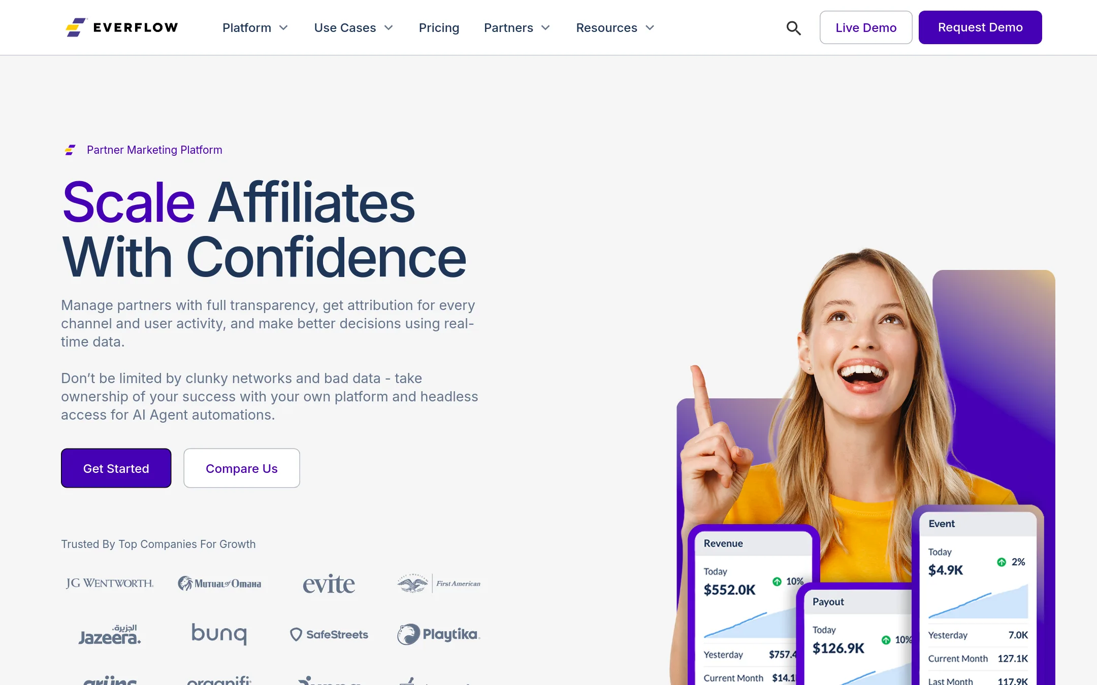 Everflow homepage