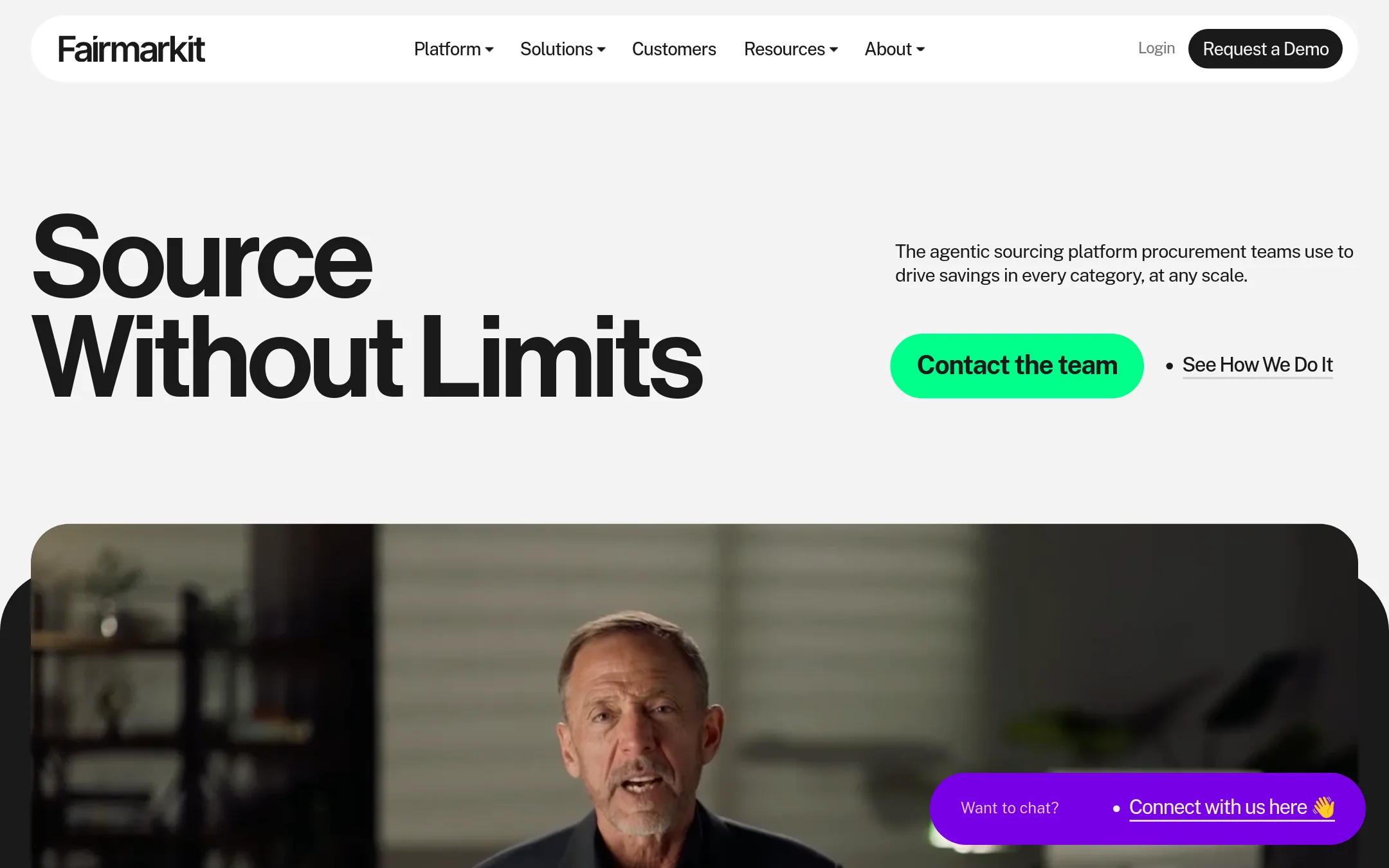 Fairmarkit homepage