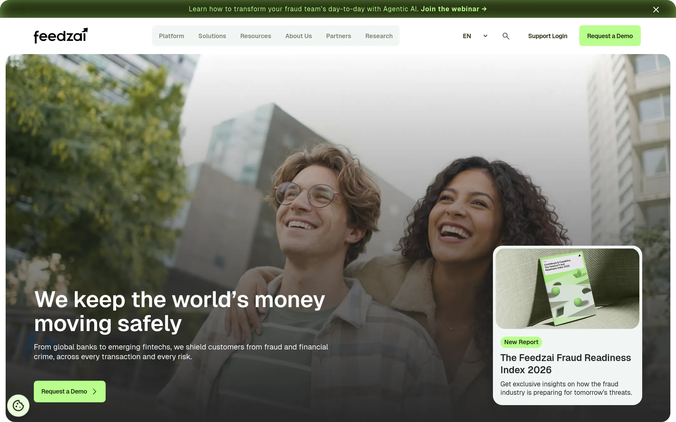 Feedzai homepage