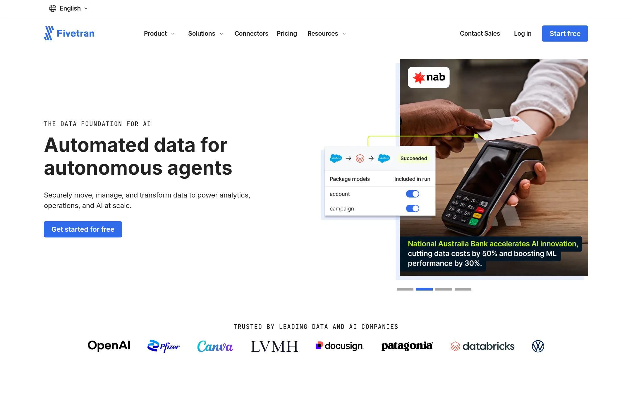 Fivetran homepage