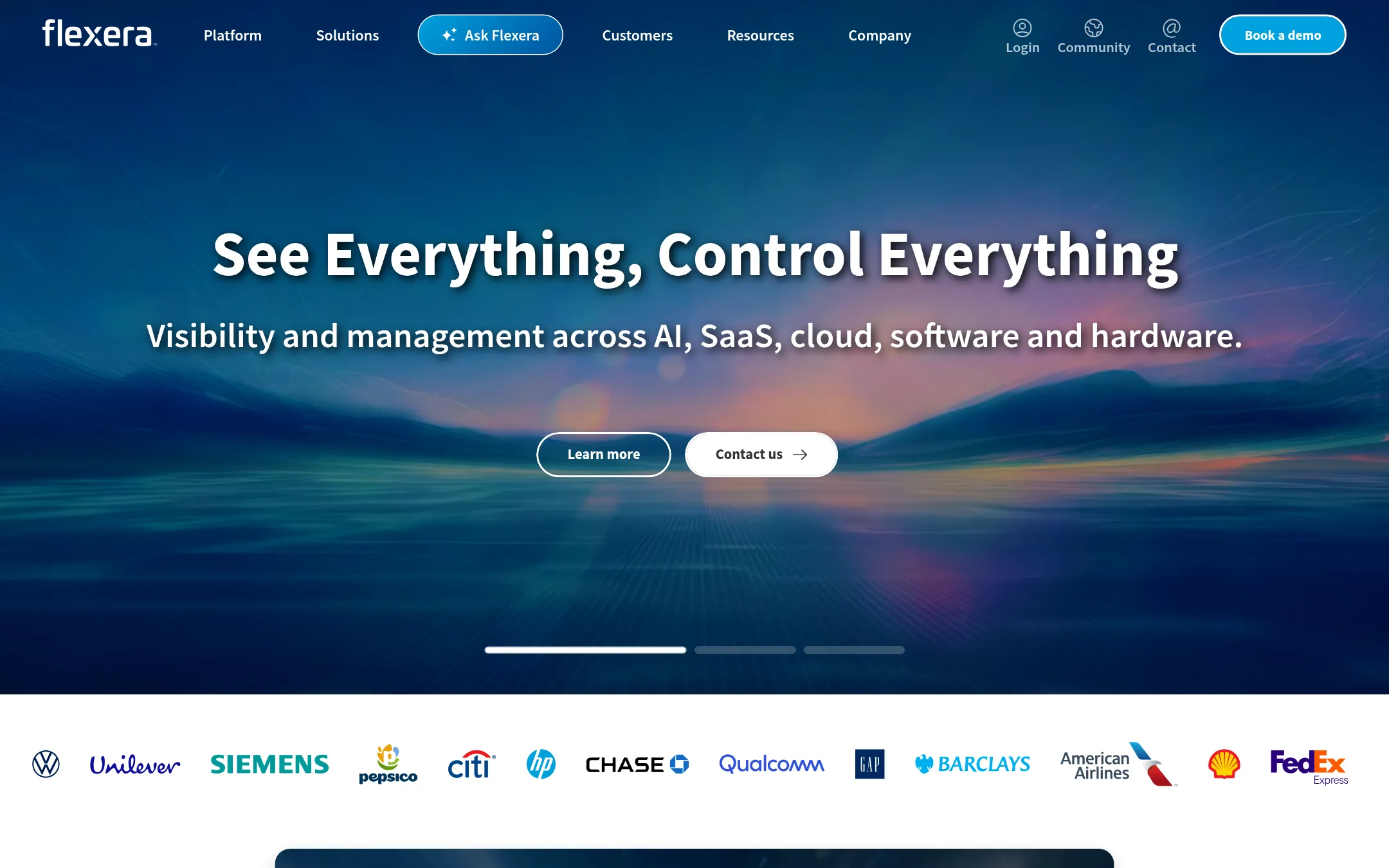 Flexera homepage